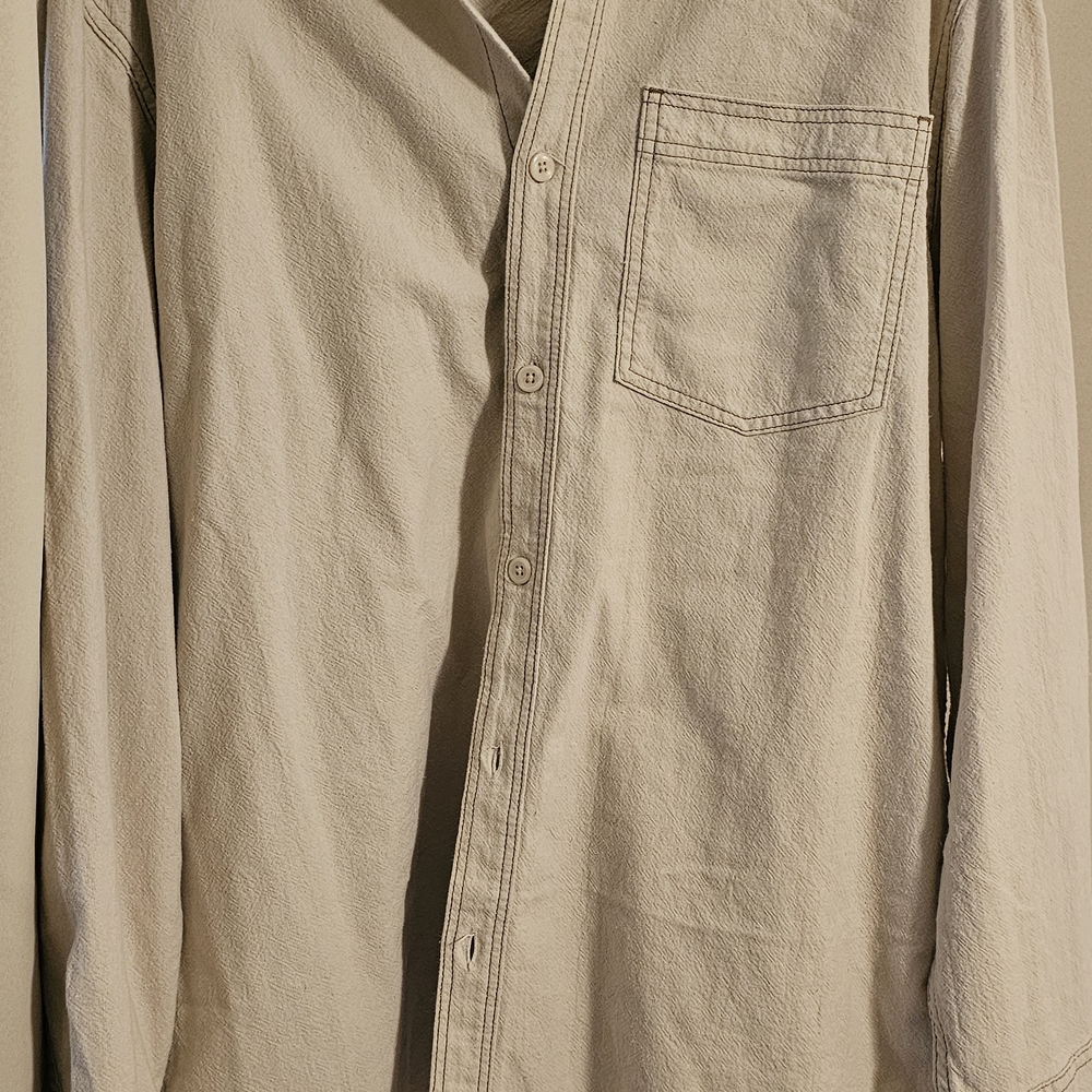 Old Navy Beige Casual Button-Up Shirt